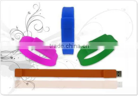 bracelet usb flash drive, rubber wristband usb flash drive, color wristband usb