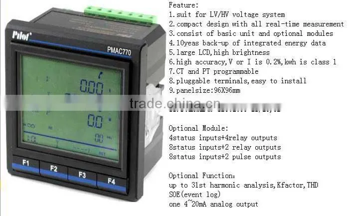 PMAC770 MODBUS/ BACnet / Electric Power Meter RS485