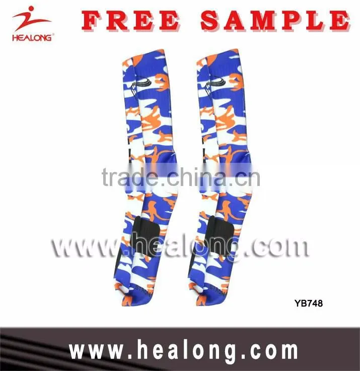 Healong Hot Sales Youth Custom Sublimated Basketball Sport Socks