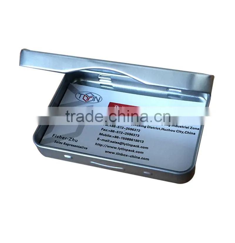 Custom name card collecting metal tin box