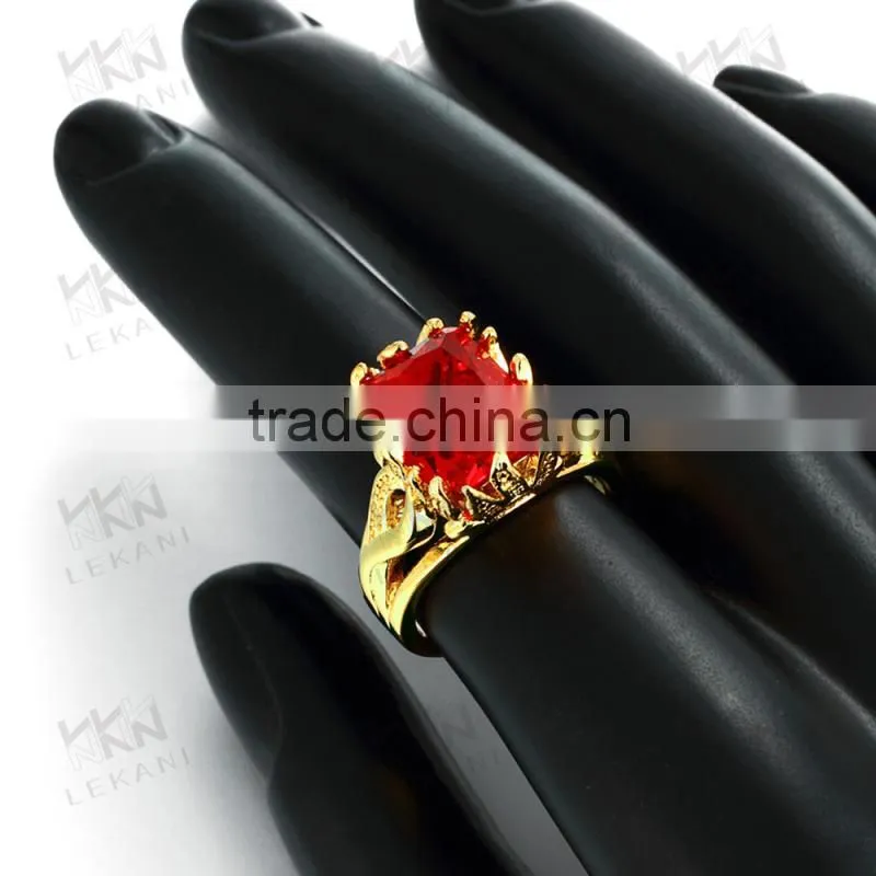 2015 New Wholesale brass yellow gold plated ring jewelry