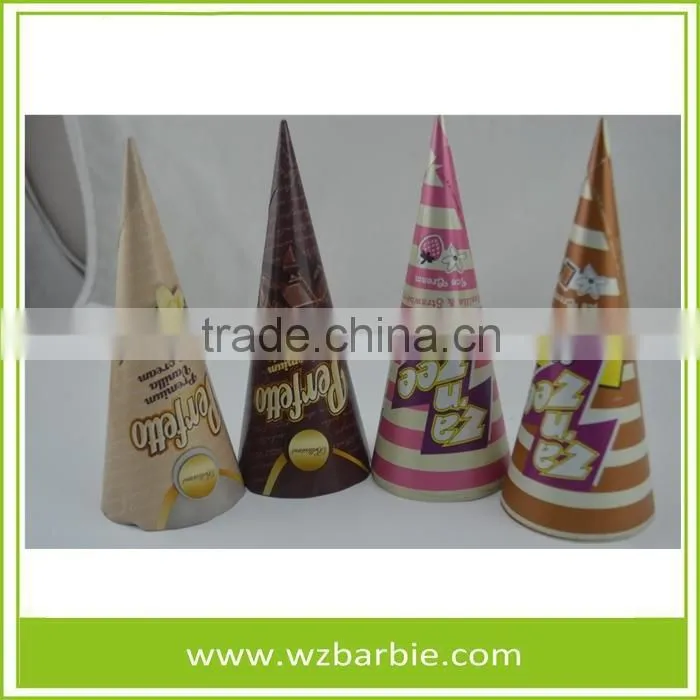 Food Grade Aluminum Foil Paper Sleeve For Ice Cream Cone