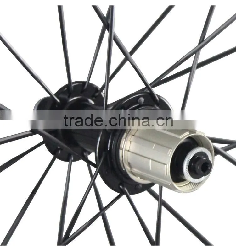 2016 On promotion carbon road bicycle tubular rims 56mm UD matt road bike wheels