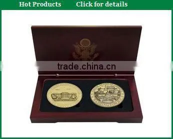 2015 Fancy Wooden Gold coin Display Box for gift