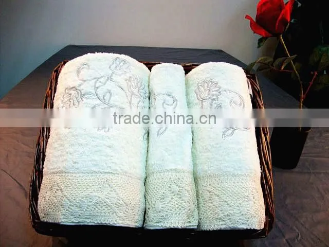 100% Cotton Guest Towel Sets Beige color, decoration bath towel sets
