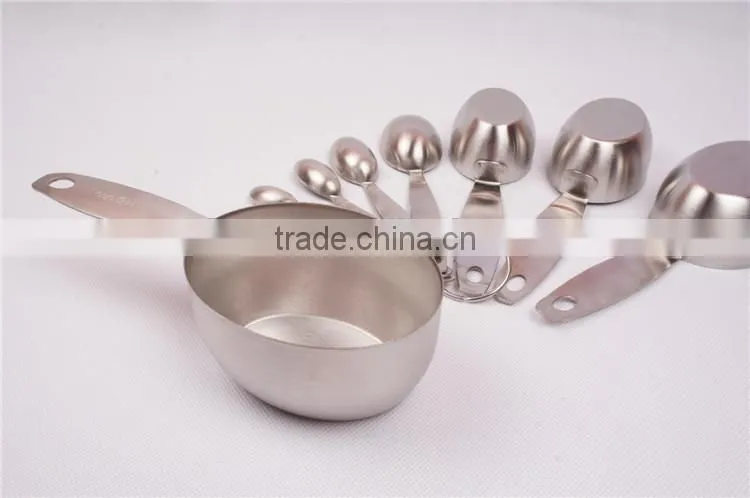 Stainless steel 8 piece measuring cup and spoon set