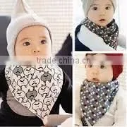 2016 Quality cotton baby bandana bibs with 2 snaps