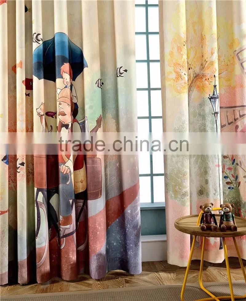 Printed Cartoon Curtain Fabric