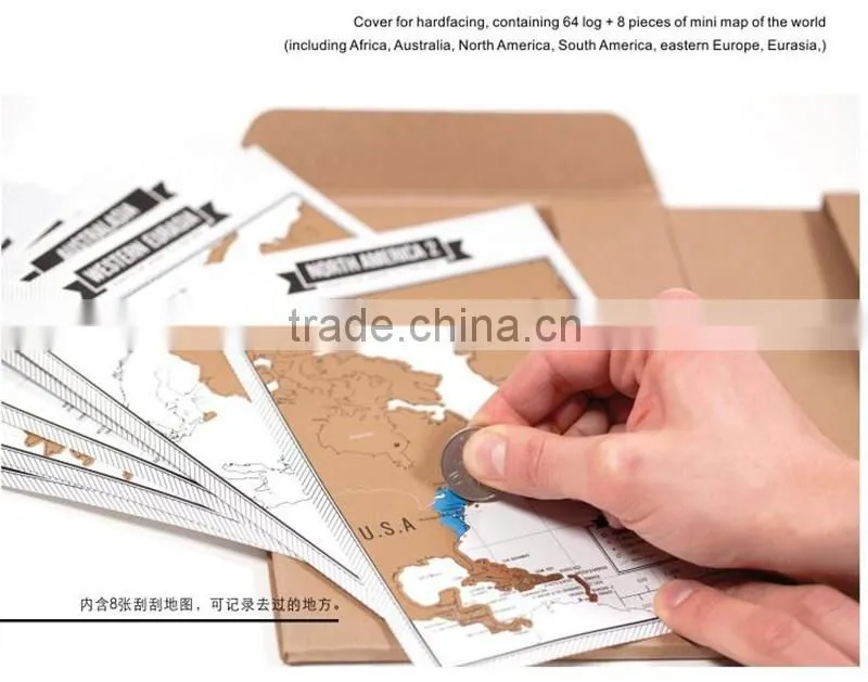 CT-595 The new travel journal map including eight tourism map paper TRAVELOGUE Tour player map