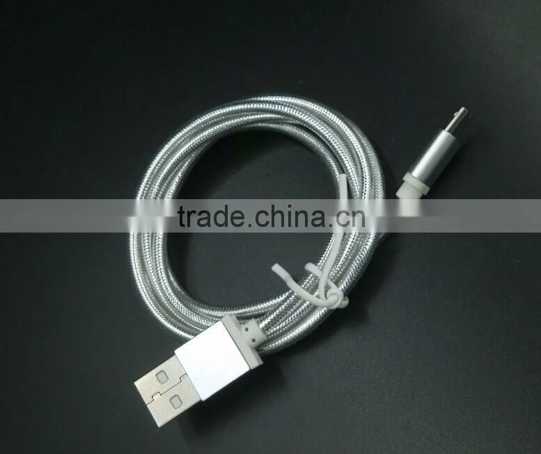 Factory Wholesale Weave Fast Charging 1M USB Data Cable for IPHONE 6 PLUS 6G 5S 5G 5