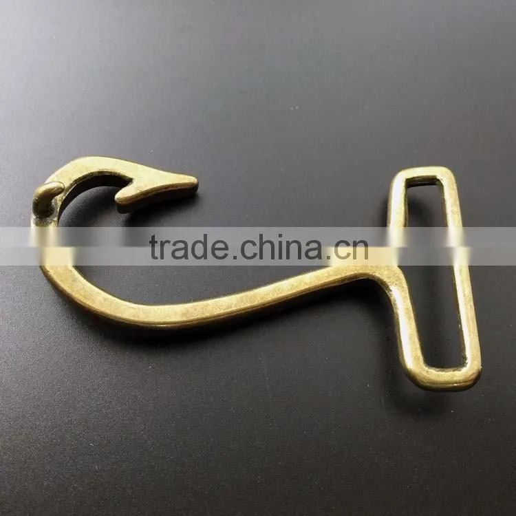 Belt buckle blank in antique brass