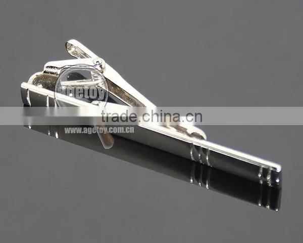 Gentleman Silver Simple Necktie Tie Clip Bar Pin Practical Men Style Metal Blank Tie Clip Hardware
