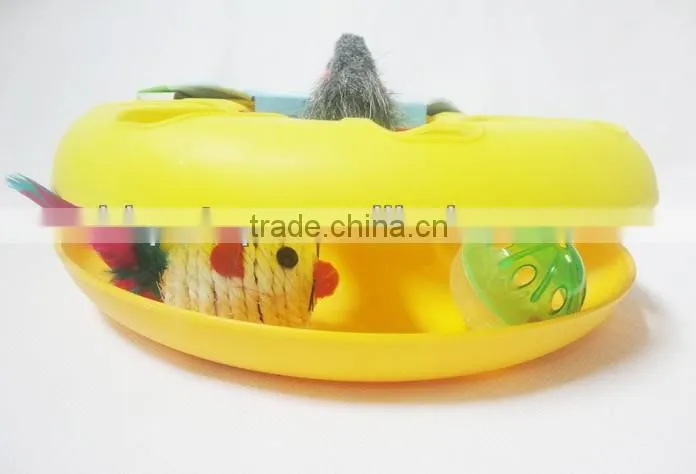 Fur Mouse Crazy Cat Play Disk Toy