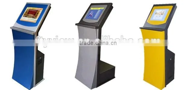 Standing self service touch screen kiosk
