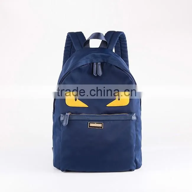 M4751 2016 latest wholesale lady blue color eyes backpack nylon travel backpack