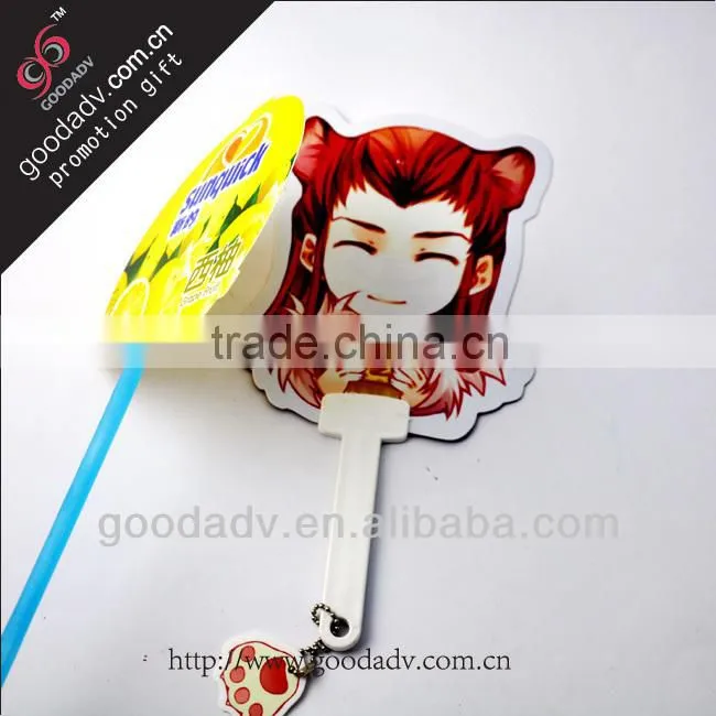 Summer Promotional Gifts print your own logo Advertising fan eco-friendly plastic hand fan