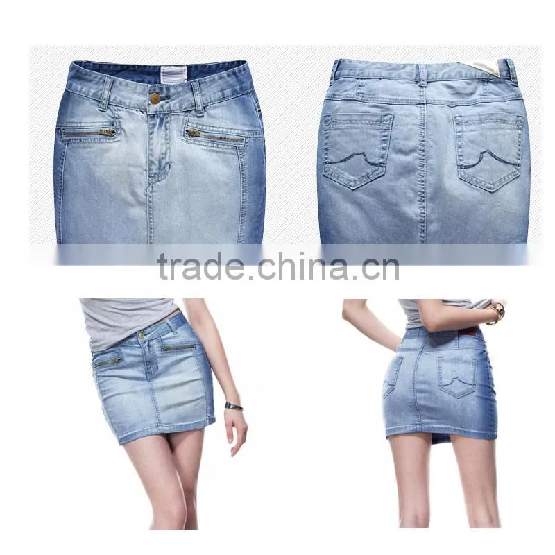 2015 Comfortable Washed denim skirt DS140112