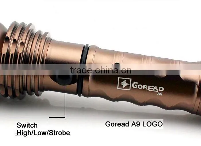 Goread A9 Q5 aluminum 3W high bright spot beam tactical flashlight