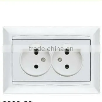 Flashes Black Colour Fashion Wall USB Socket 2 Gang Switch Socket