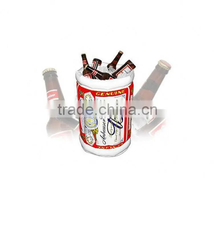 2016 White colorful with logo printing inflatable beer cooler /beer ice bucket inflatable beer cooler