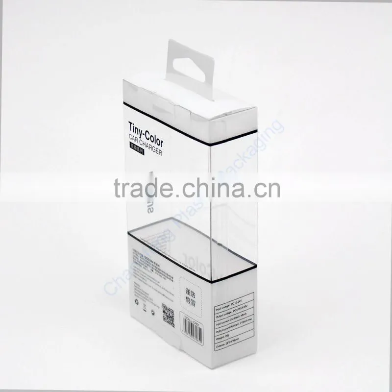 Factory direct clear plastic box for usb cable packaging