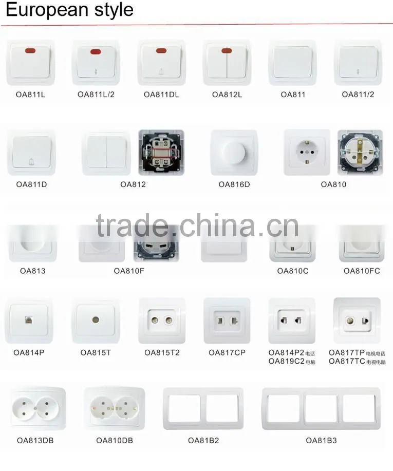 High quality European standard 230V 3A dimmer switch