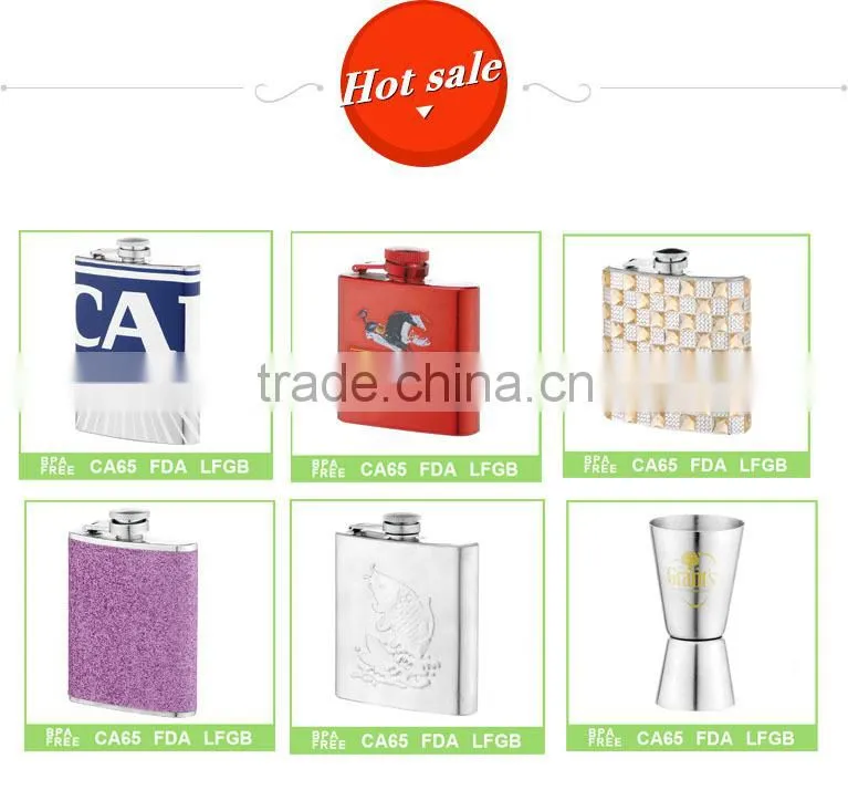 Comply wtih SGS-FDA high quality wholesale hip flasks
