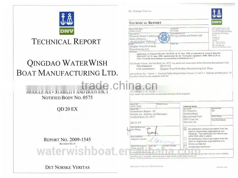 QD 20 EX fiberglass chinese made yacht