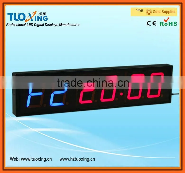 6 digit 4 inch led interval crossfit digital timer