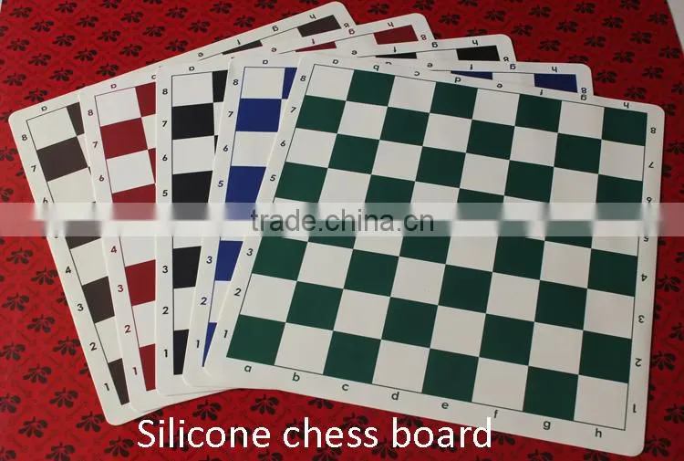Silicone chess set with silicone chess board