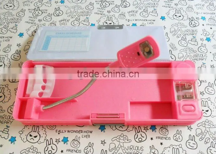 Plastic Double-face Multifunctional School Pencil box