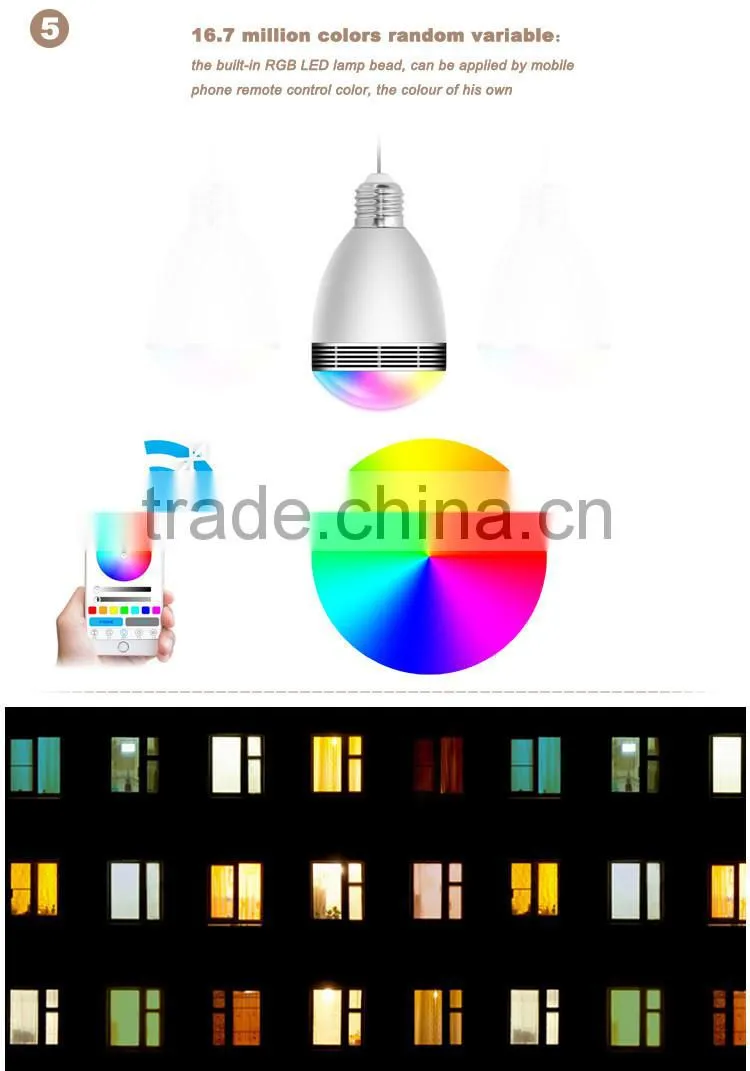 Timer+Group+Music Android IOS RGBW Wifi Bluetooth Smart led bulb lighting,led light bulb,led bulb lighting