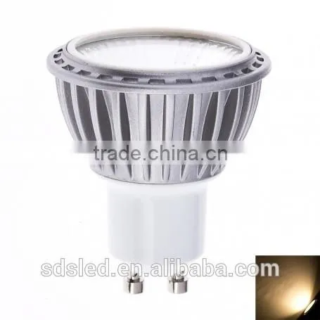 LED spotlightLED 6W spotlight 400LM Warm White Silver COB led spot light GU10