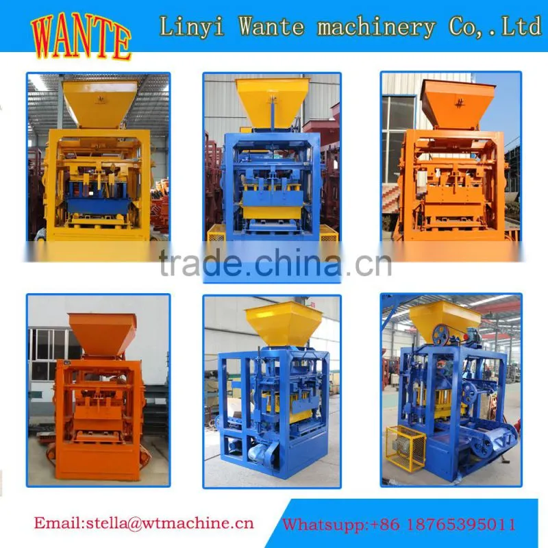 2015 QT small scale concrete block making machine/brick molding press machine