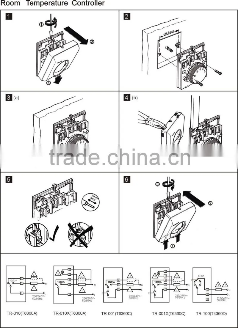 Room thermostat TR-010 X