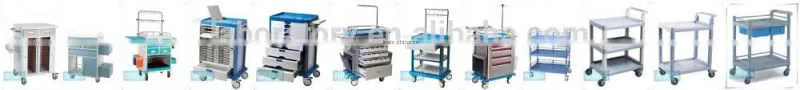 BK810 China Aluminium Steel Hospital Crash Cart Medical Trolley