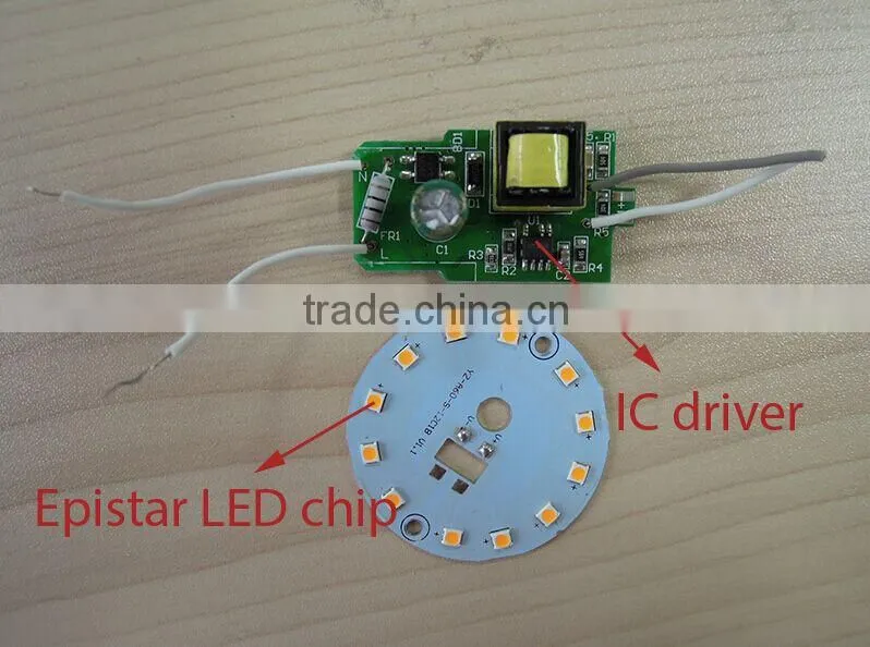 Stock lamp CE ROHS 5W 7W Dimmable E27 LED energy lighting A60 no flicking led bulb