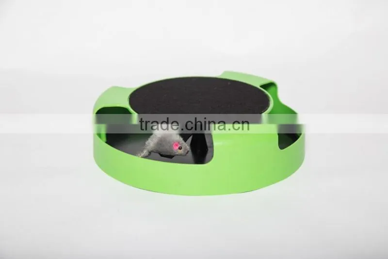 cat scratcher catch the mouse round turnable cat toy pet toy