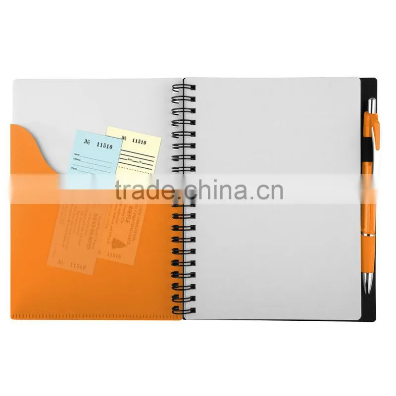 cheap spiral notebook with pen holder