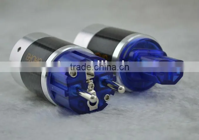 Audiocrast Rhodium Plated Carbon Fiber Schuko Power plug