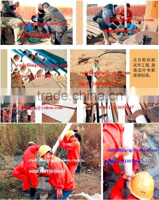 Water well PVC casing and screen pipes with thread connection made in China