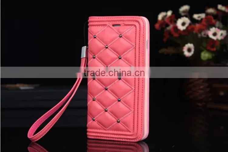 Lovely Lozenge Pattern Leather Case With Card Slot Wallet Case For iPhone 6