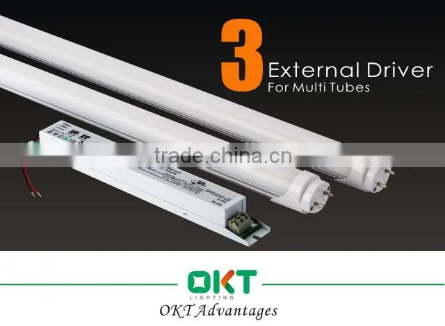 Perfect office lighting fixtures ul dlc led tube light with external driver 18w 22w
