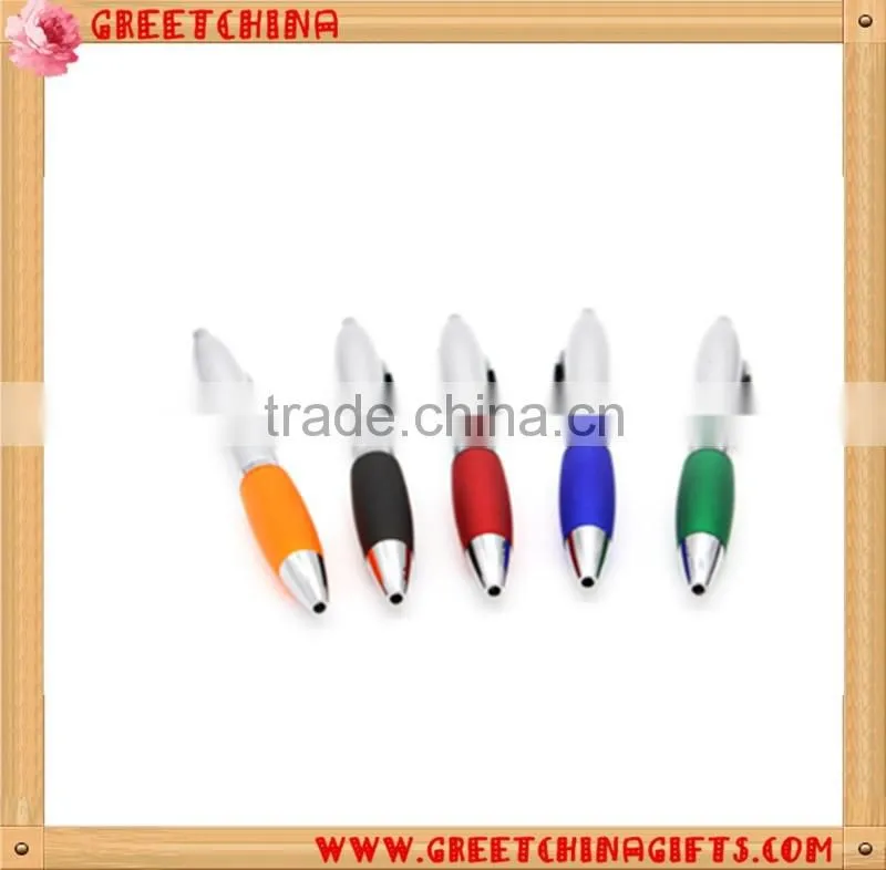 Fancy plastic press clip ballpoint pen