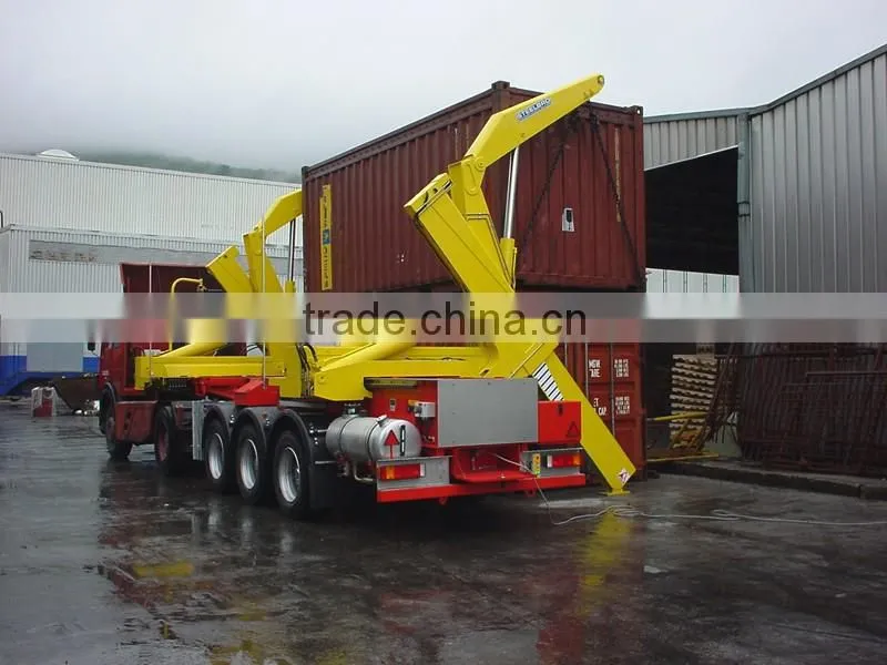 High Quality ISO 3 Axle Container 40ft Flatbed XCMG Sidelifter from Truck Trailer