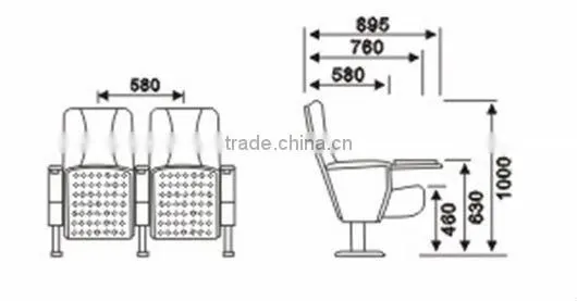 2015 China Provide Assembly Hall Chairs