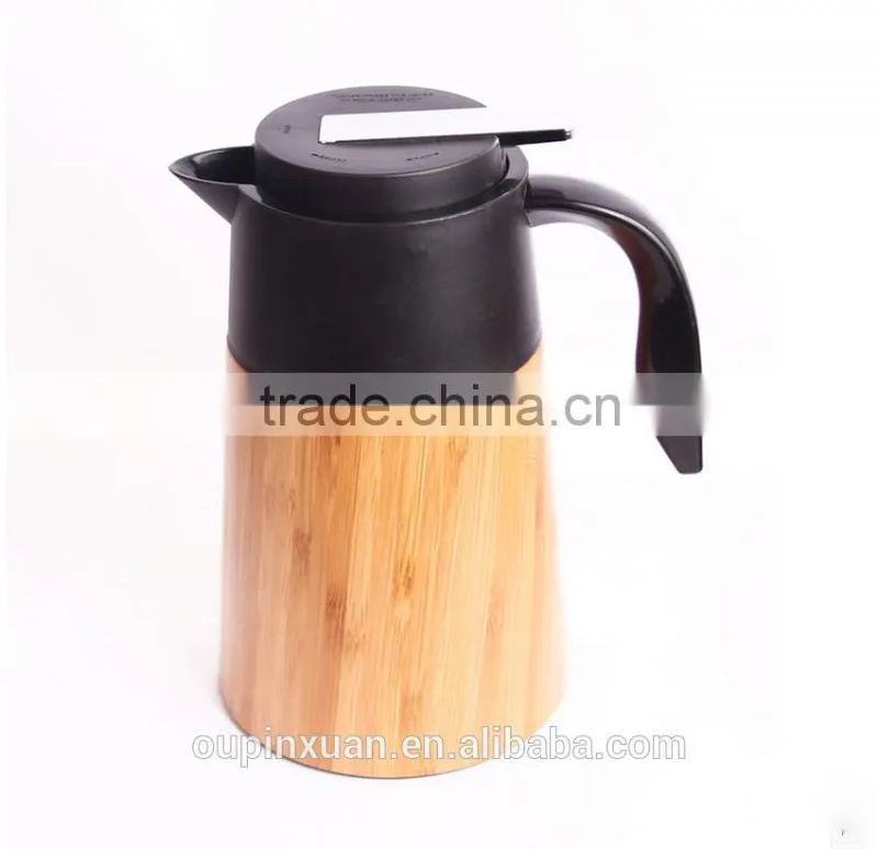 Nature bamboo coffee pot with seamless steel,bamboo drinkware