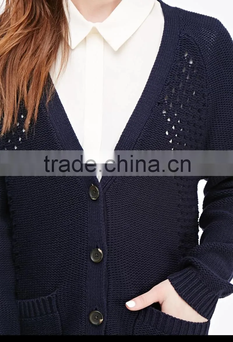 Lady spring acrylic/ramie polyester sweater