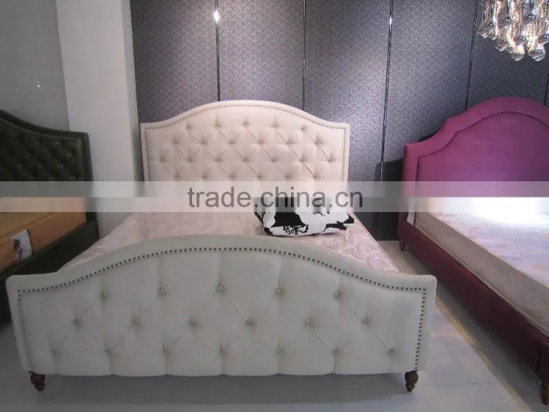antique style french fabric bed