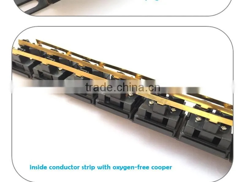 Vision aluminum alloy rackmount 19inch 8 ports PDU in black